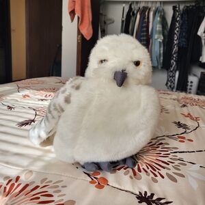 Harry Potter Official Merchendise - Hedwig Owl Plush And Magic Wand.